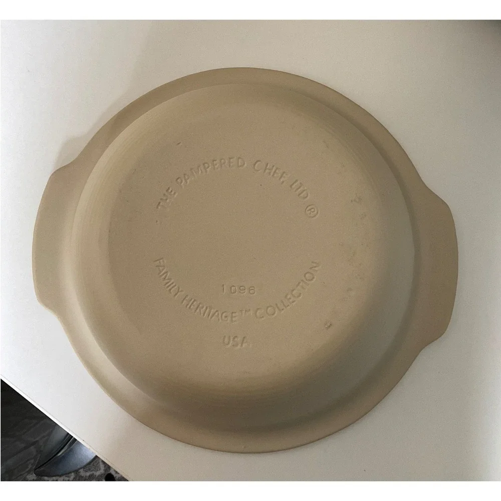The Pampered Chef Unglazed Stoneware Baking Bowl 12